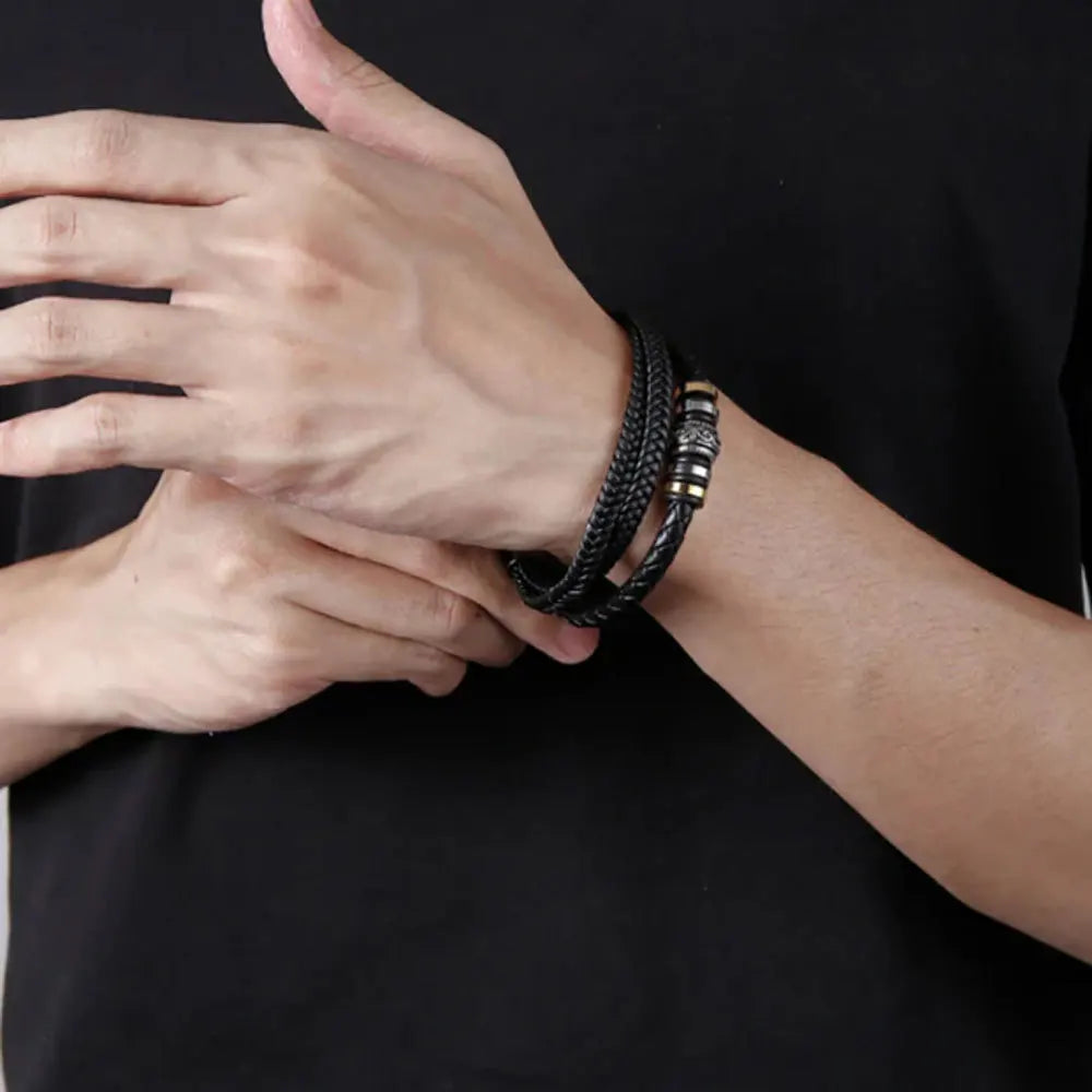 Stainless Steel Bracelet To My Son Bracelet, Son Gifts From Mom Dad, Birthday Gift For Son, Men Bracelet, Message Card Gift Box